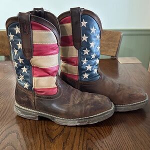 Durango Patriotic Cowboy Boots - Brown, Red, Blue, White